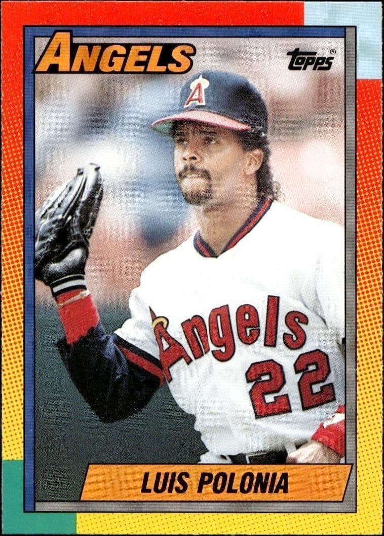 1990 Topps Traded Luis Polonia #97T trading card