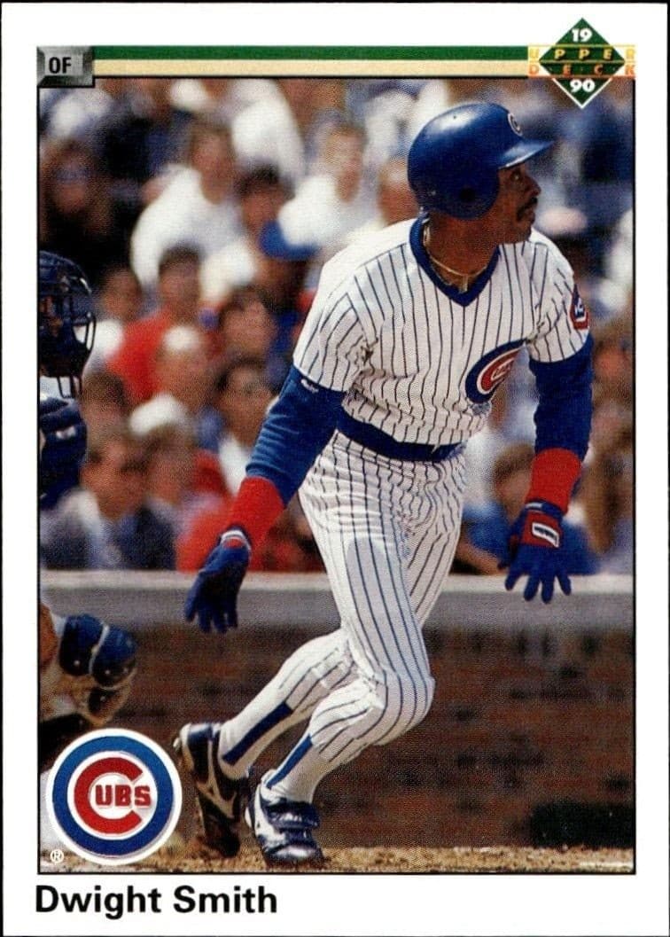 1990 Upper-Deck Low Number Dwight Smith #376 trading card