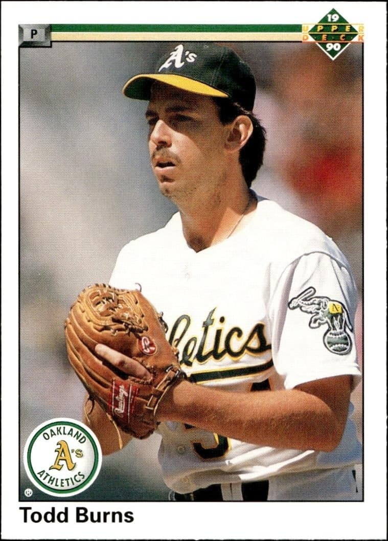 1990 Upper-Deck Low Number Todd Burns #689 trading card