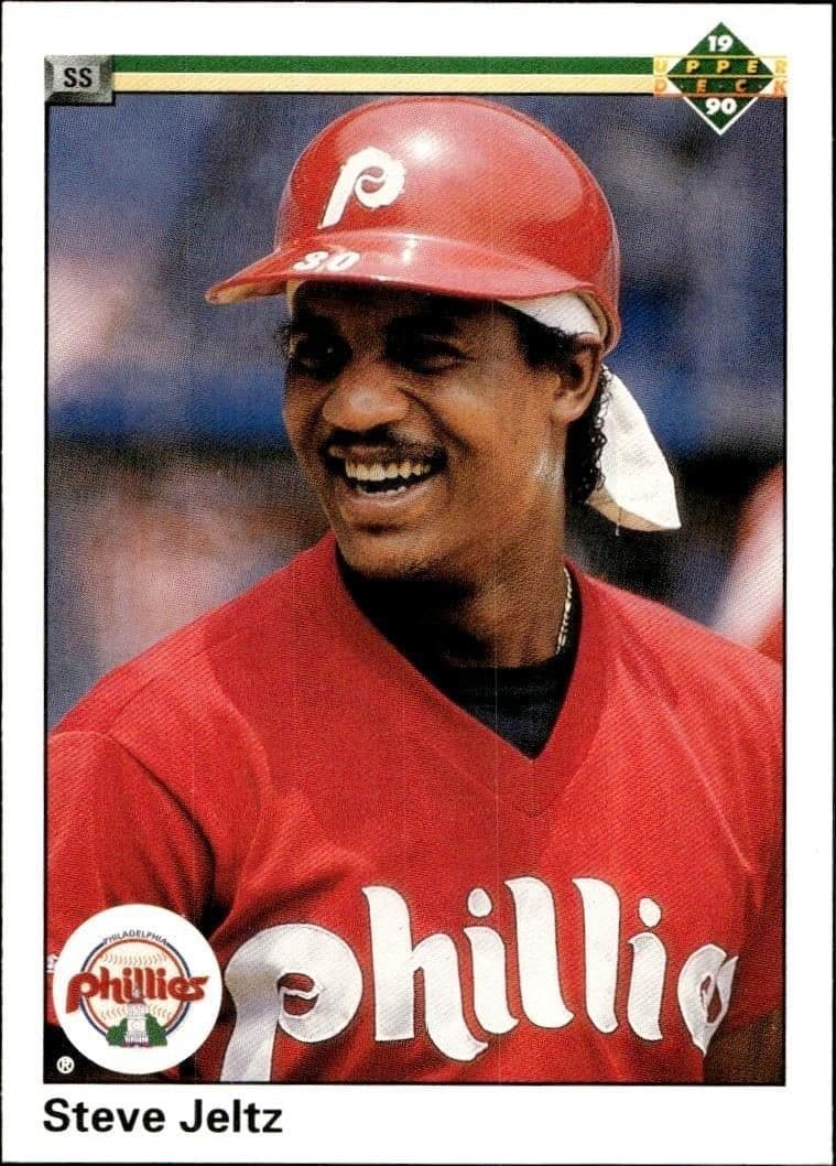 1990 Upper-Deck Low Number Steve Jeltz #495 trading card