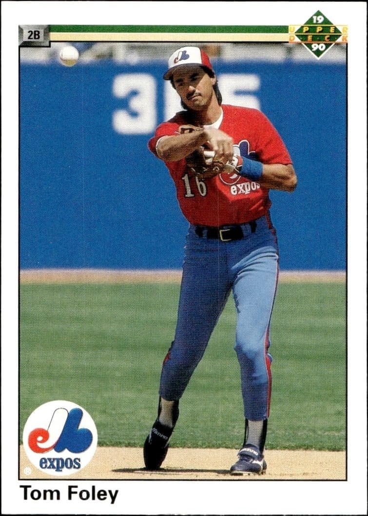 1990 Upper Deck Tom Foley #489 baseball trading card front