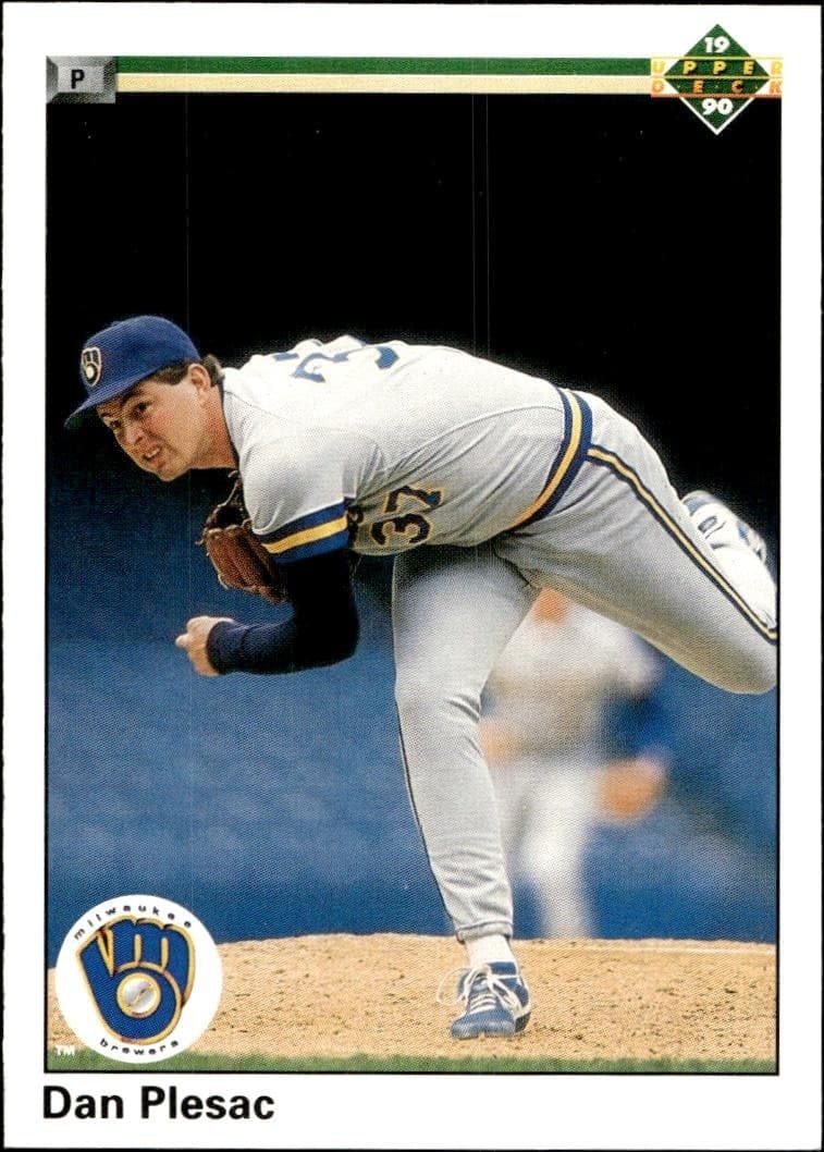 1990 Upper-Deck Low Number Dan Plesac #477 trading card