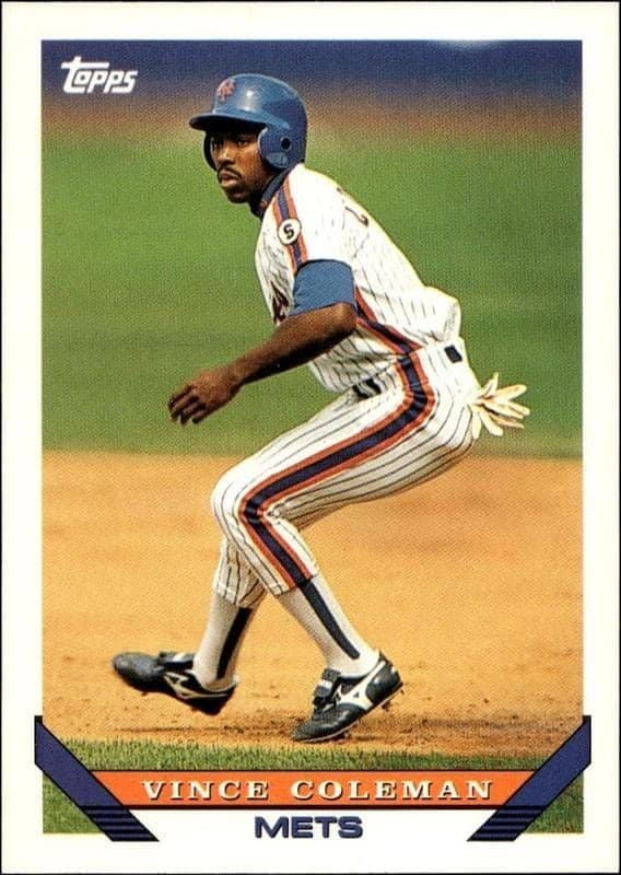 1993 Topps Series 2 Vince Coleman #765 trading card