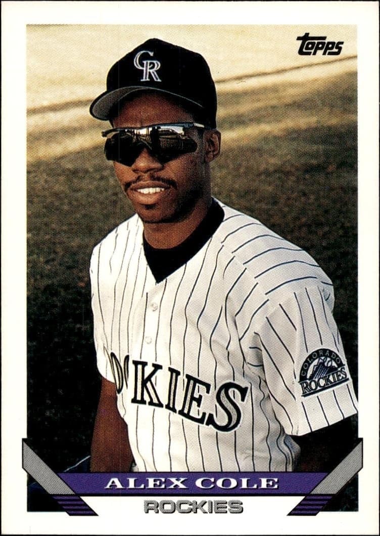 1993 Topps Series 2 Alex Cole #591 trading card
