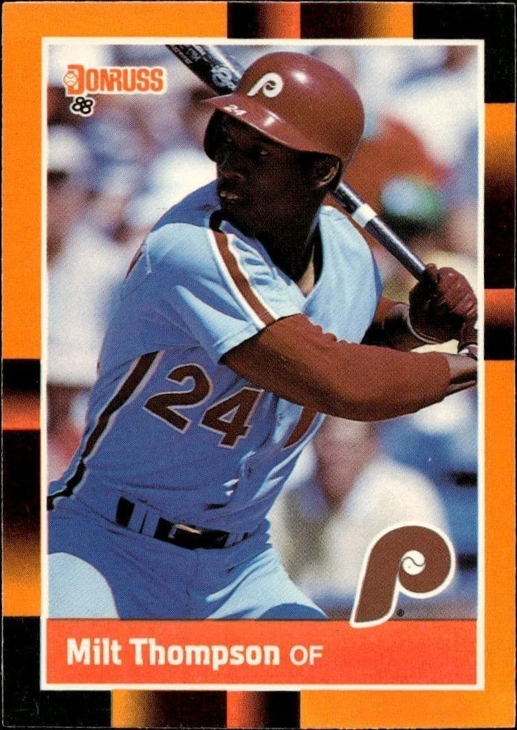 1988 Donruss Baseball's Best Milt Thompson #296 baseball trading card front