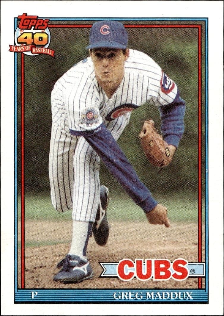 1991 Topps Greg Maddux #35 baseball trading card front