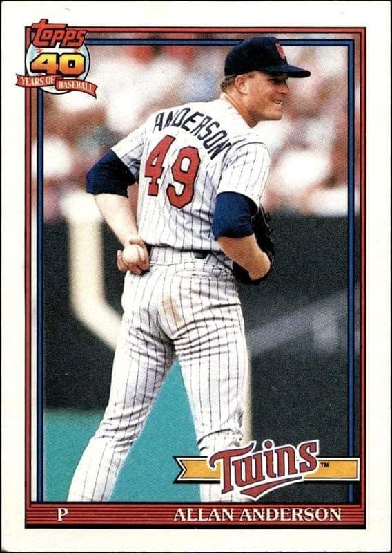 1991 Topps Allan Anderson #223 baseball trading card front