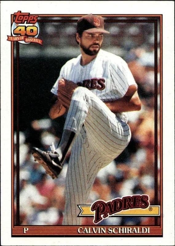1991 Topps Calvin Schiraldi #424 trading card