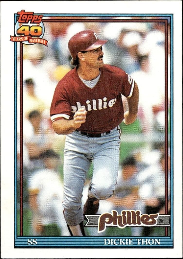 1991 Topps Dickie Thon #439 baseball trading card front