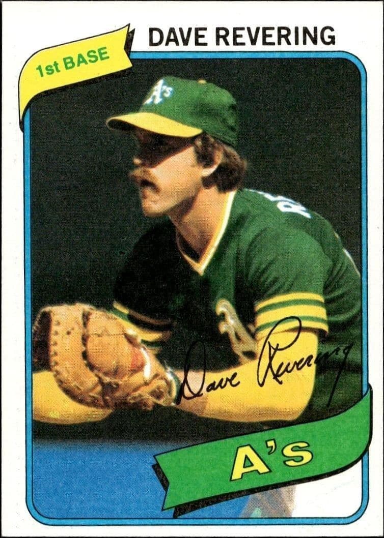 1980 Topps Dave Revering #438 baseball trading card front