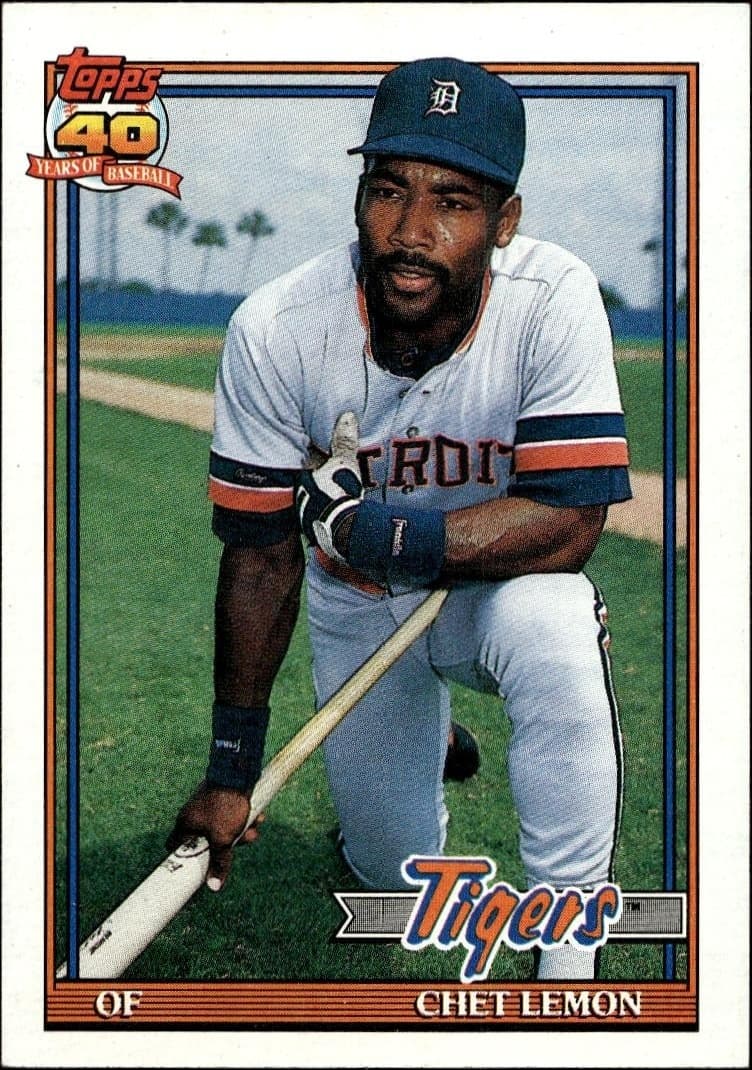 1991 Topps Chet Lemon #469 trading card