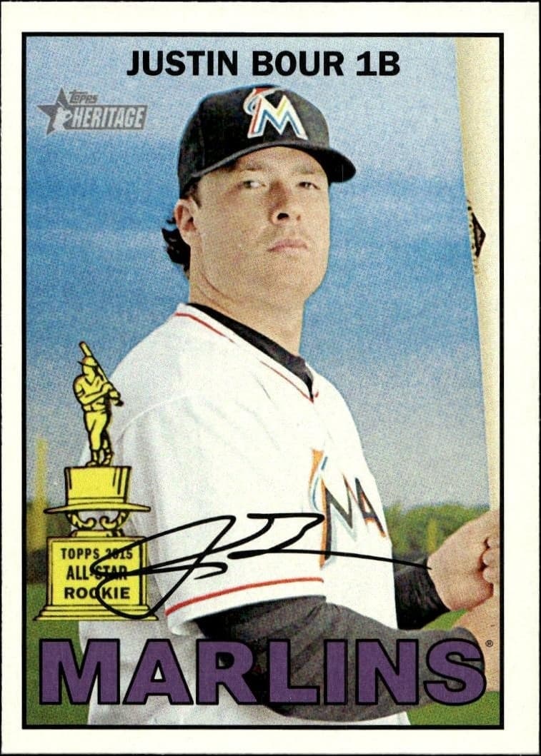 2016 Topps Heritage Justin Bour #42 trading card