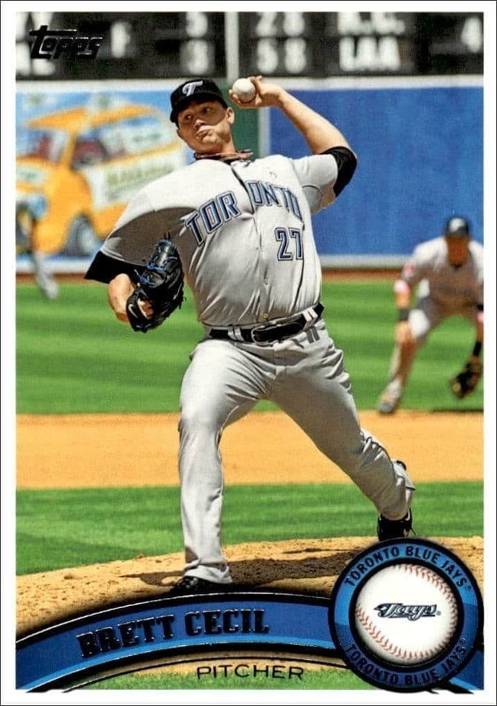 2011 Topps Series 2 Brett Cecil #444 baseball trading card front