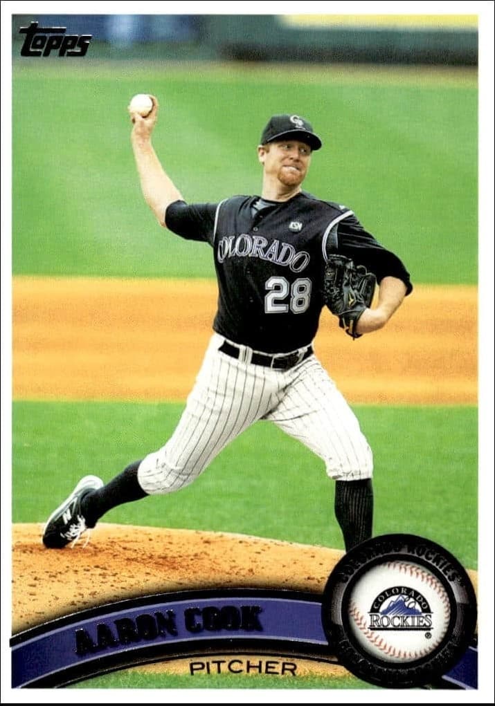 2011 Topps Aaron Cook #230 baseball trading card front