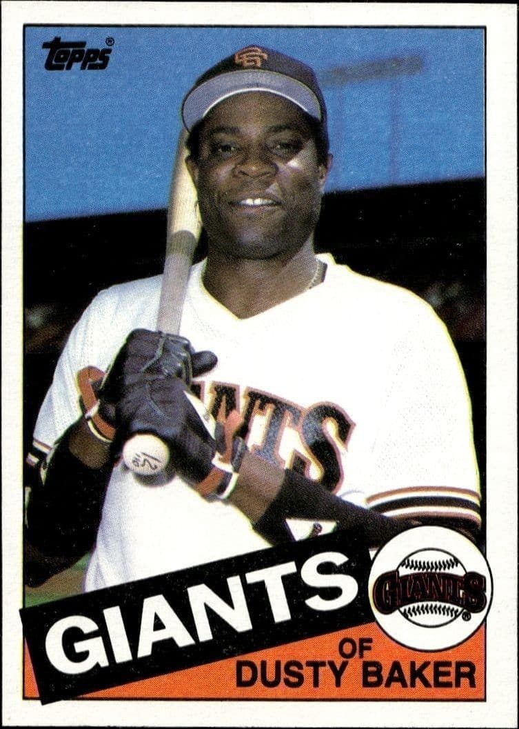 1985 Topps Dusty Baker #165 baseball trading card front