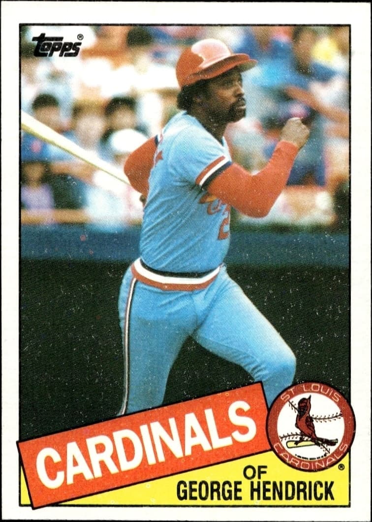 1985 Topps George Hendrick #60 baseball trading card front