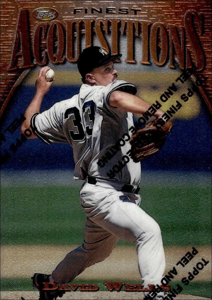 1997 Topps Finest David Wells #179 baseball trading card front