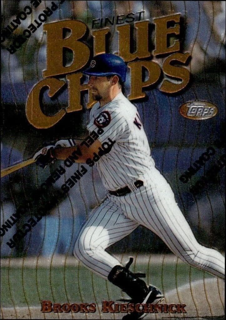 1997 Topps Finest Brooks Kieschnick #218 baseball trading card front