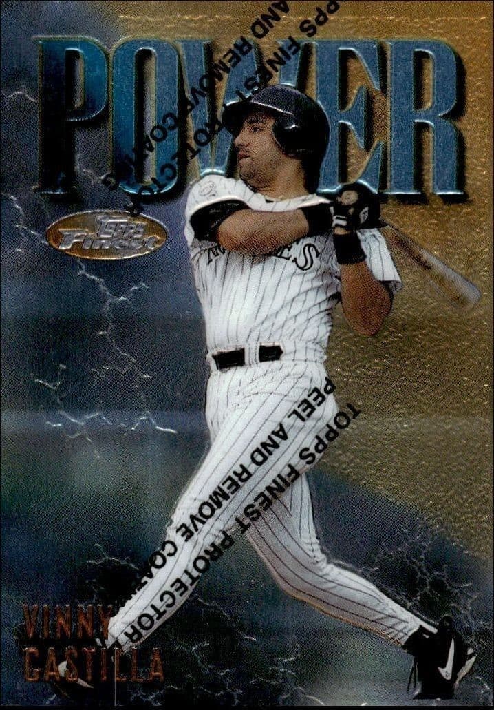 1997 Topps Finest Vinny Castilla #213 baseball trading card front
