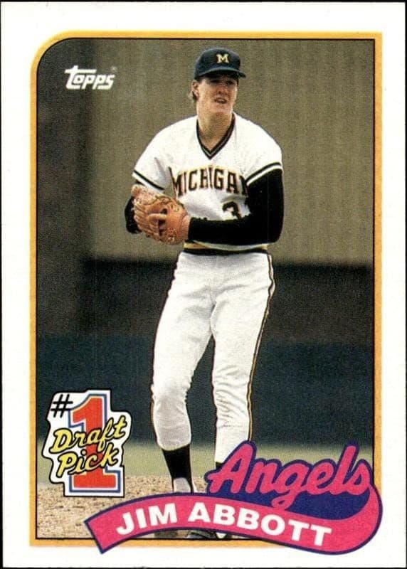 1989 Topps Jim Abbott #573 trading card