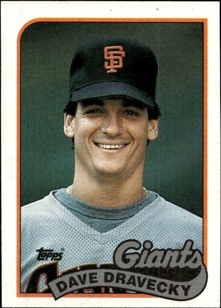 1989 Topps Dave Dravecky #601 trading card