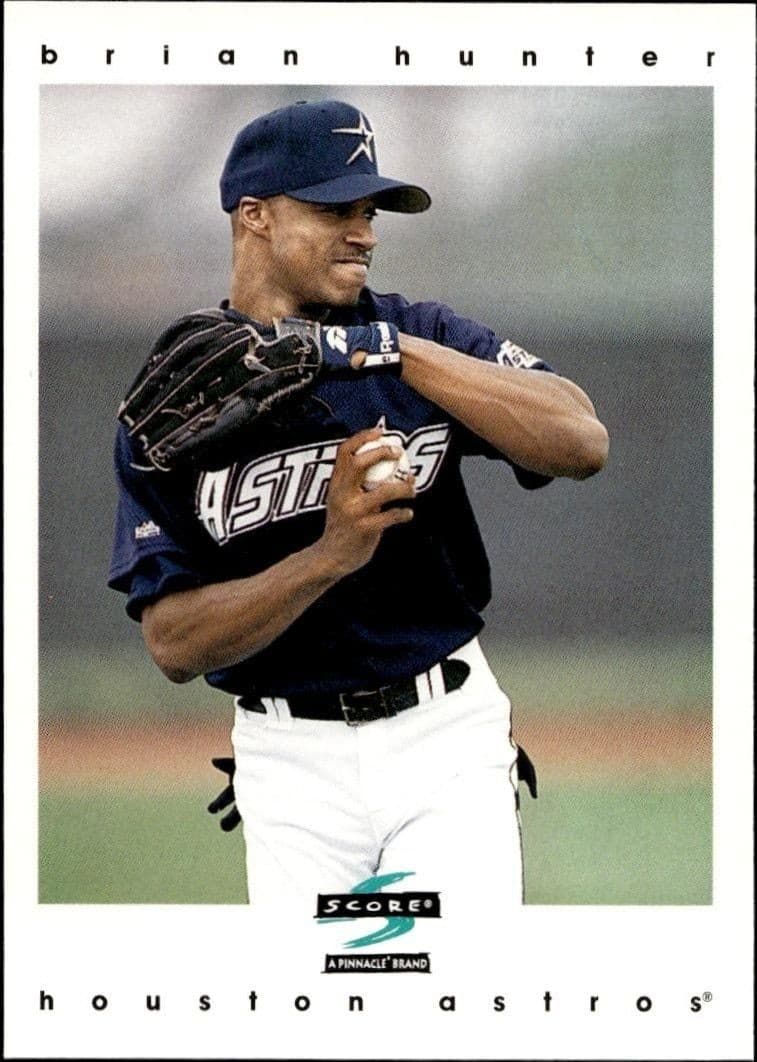 1997 Pinnacle Score Brian Hunter #140 baseball trading card front