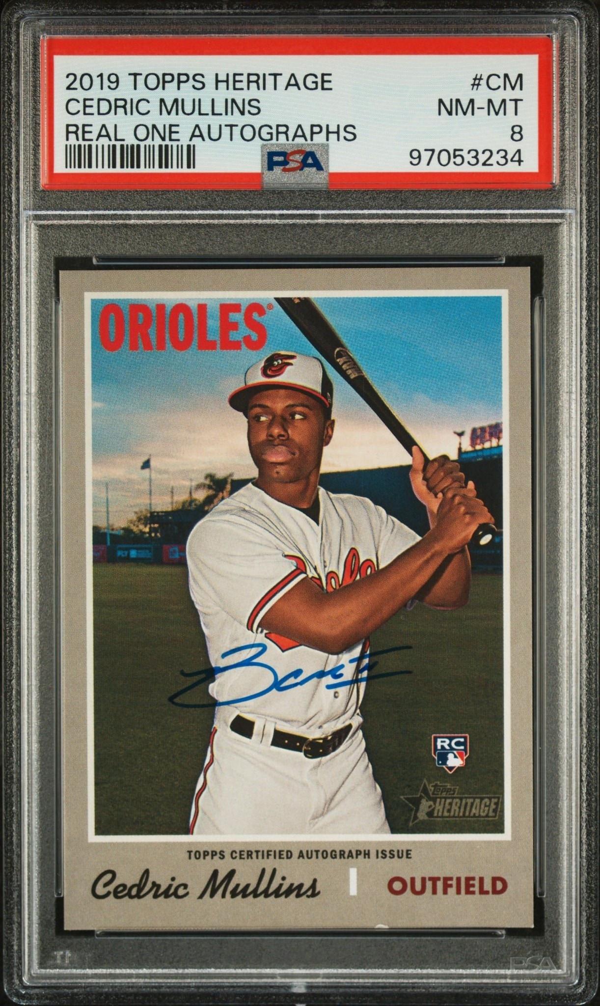 2019 Topps Heritage Cedric Mullins #ROA-CM trading card