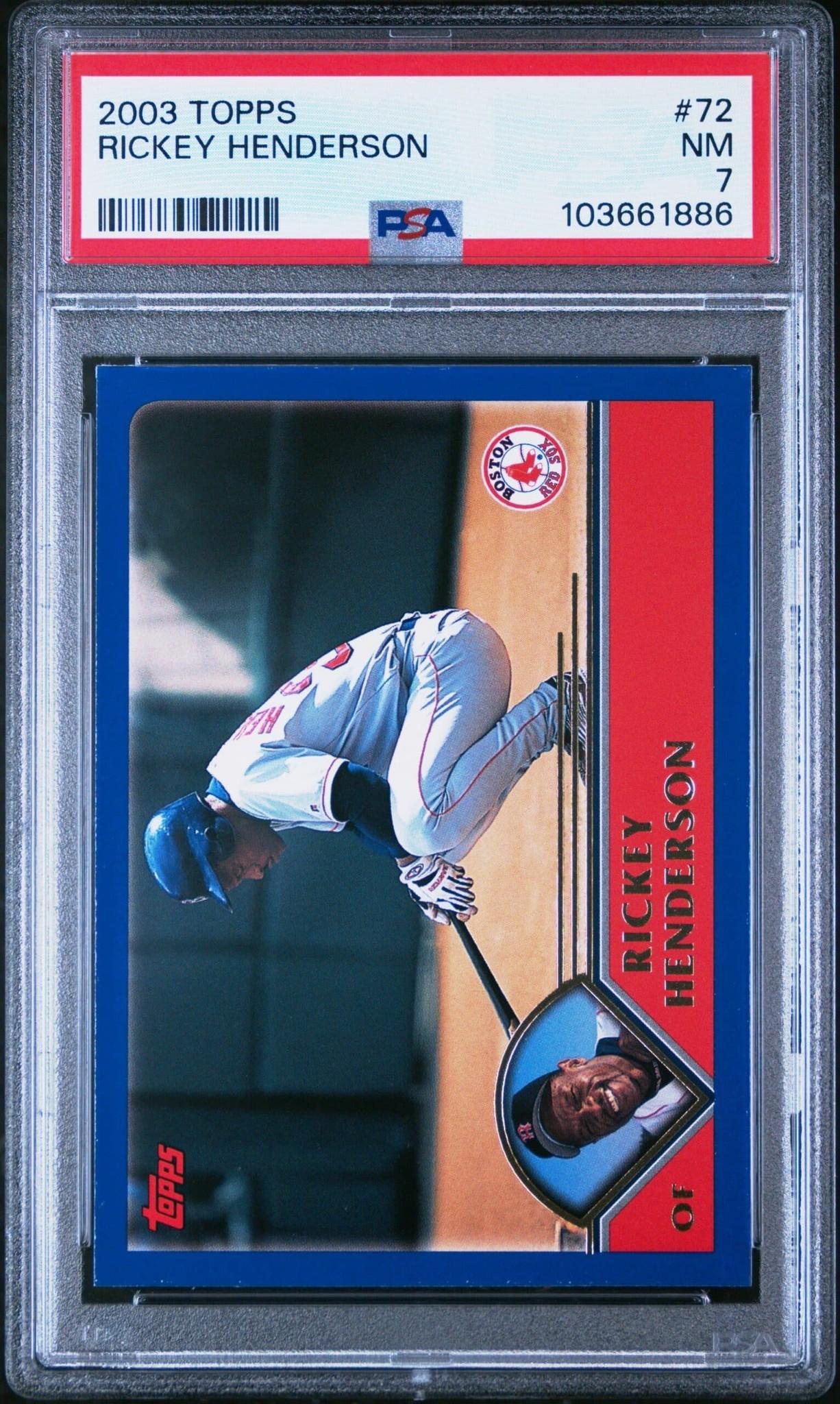 2003 Topps Series 1 Rickey Henderson #72 trading card