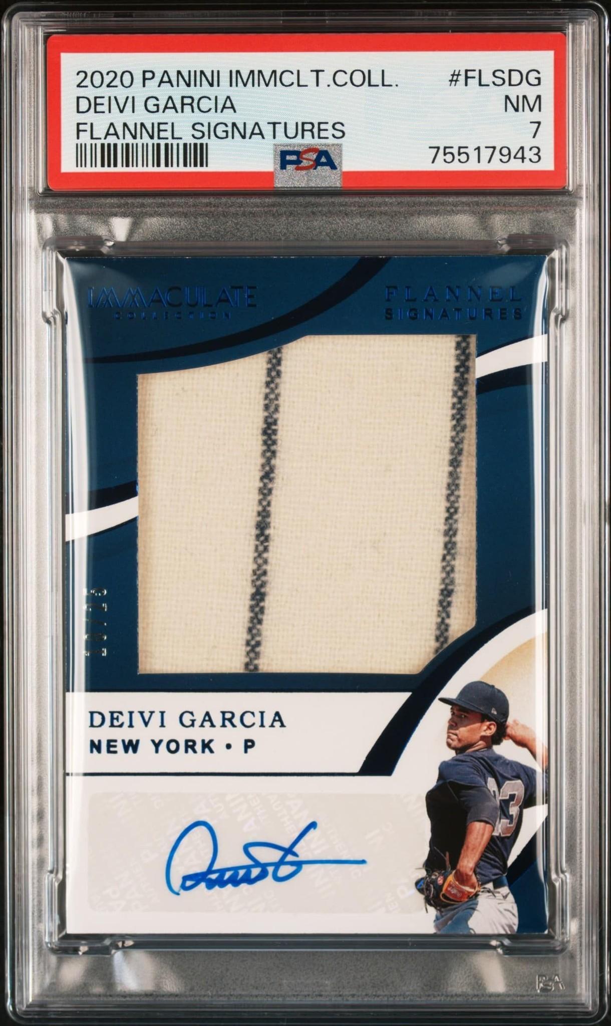 2020 Panini Immaculate Collection Deivi Garcia #FLS-DG trading card