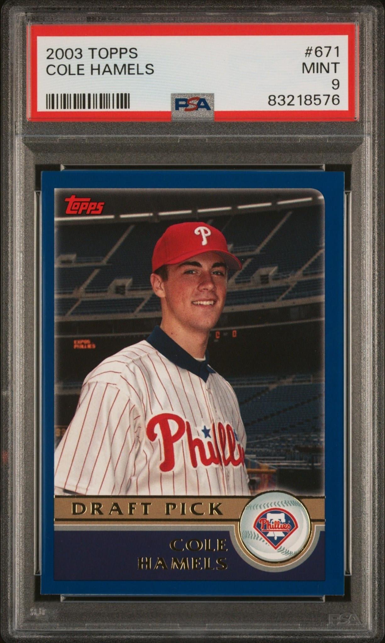 2003 Topps Series 2 Cole Hamels #671 baseball trading card front