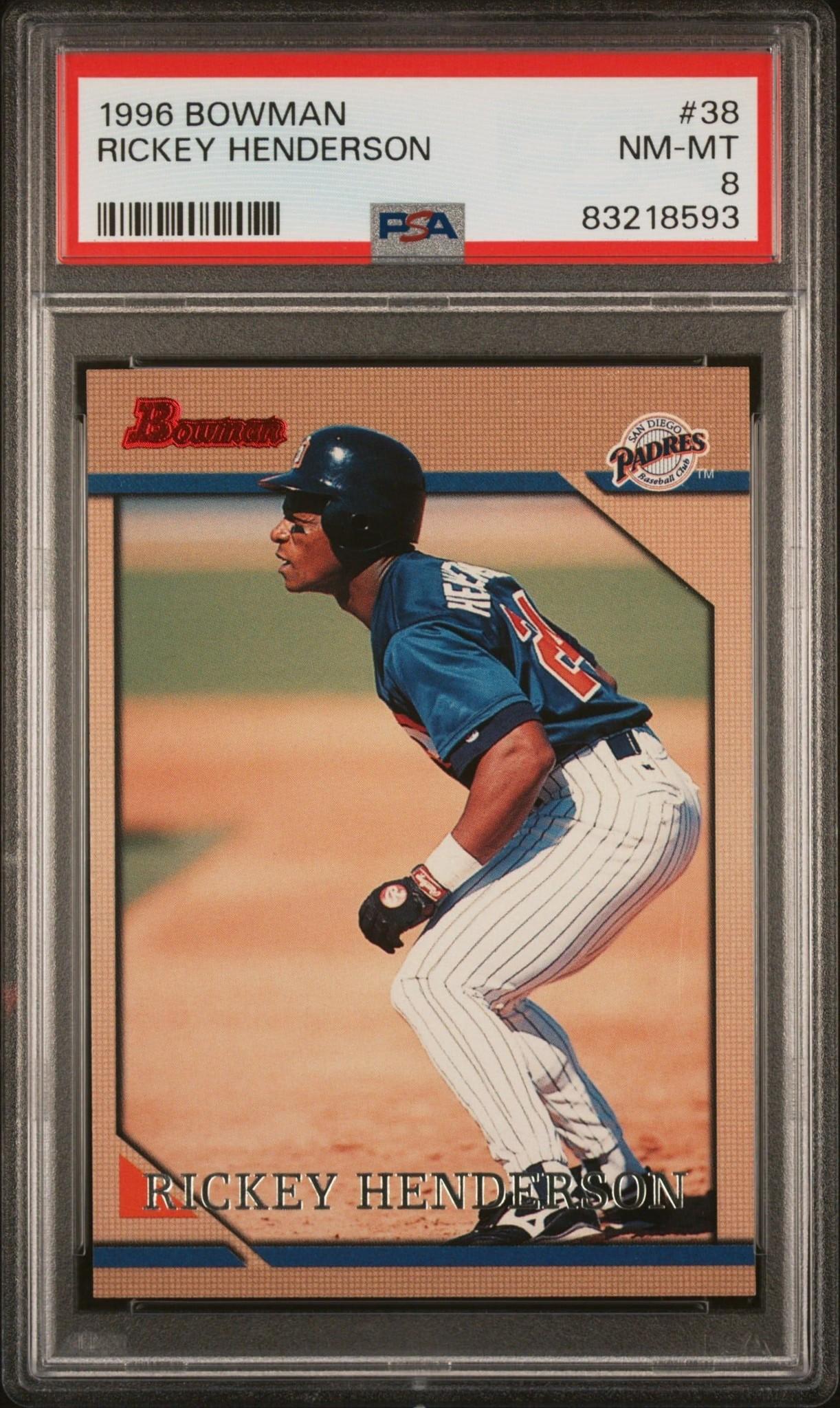 1996 Bowman Rickey Henderson #38 trading card