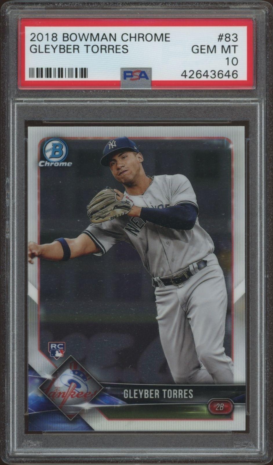 2018 Bowman Chrome Gleyber Torres #83 trading card