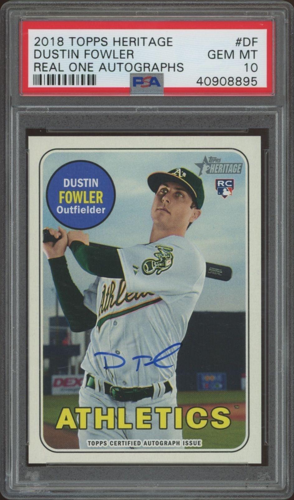 2018 Topps Heritage Dustin Fowler #ROA-DF trading card