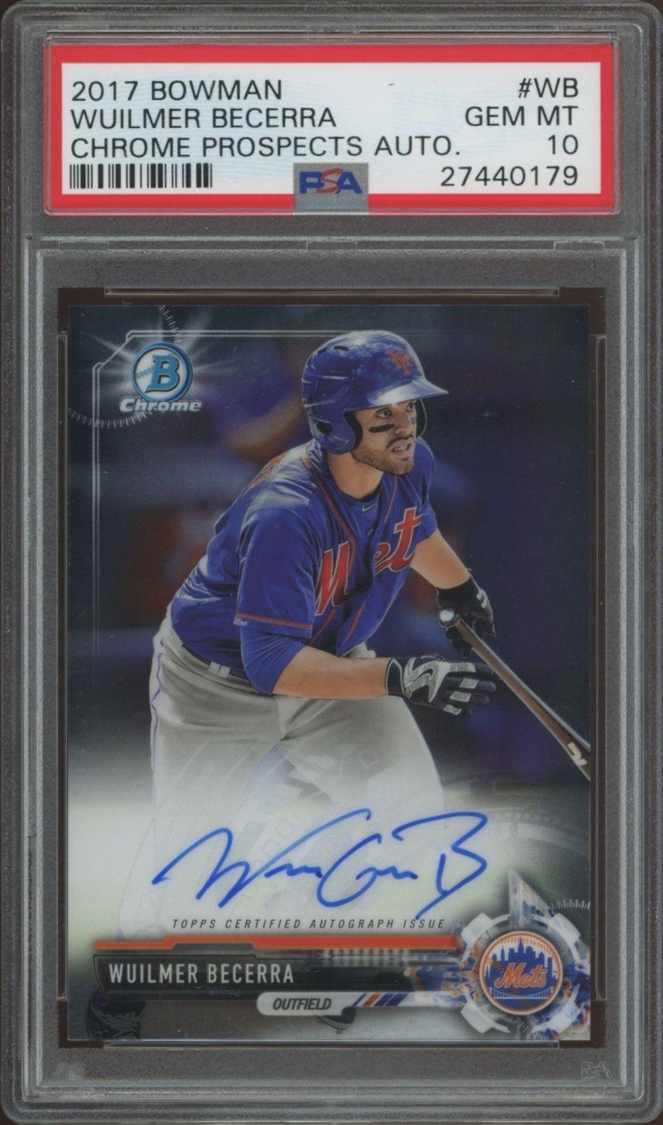 2017 Bowman Chrome Wuilmer Becerra #CPA-WB trading card