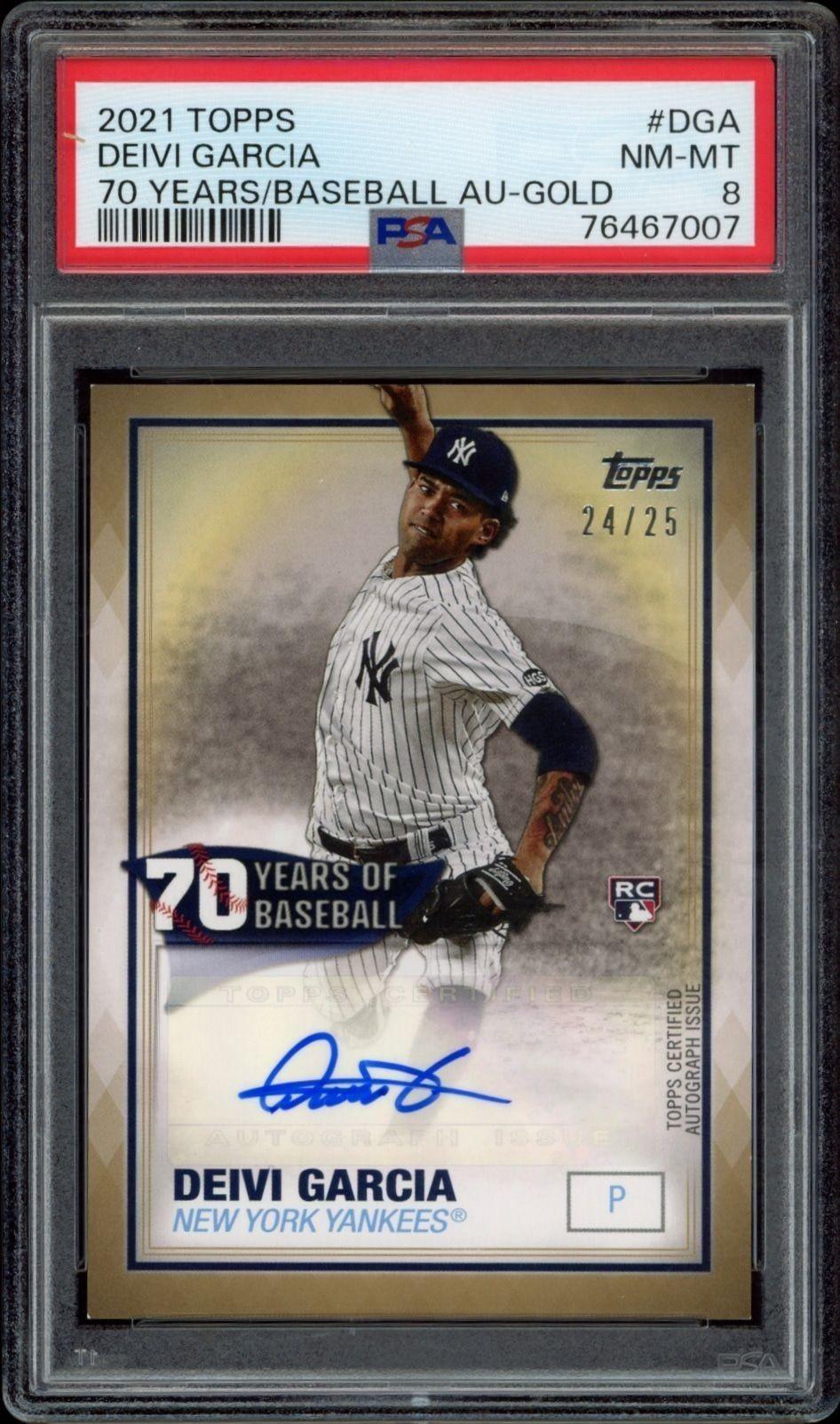 2021 Topps Series 1 Deivi Garcia #70YA-DGA trading card