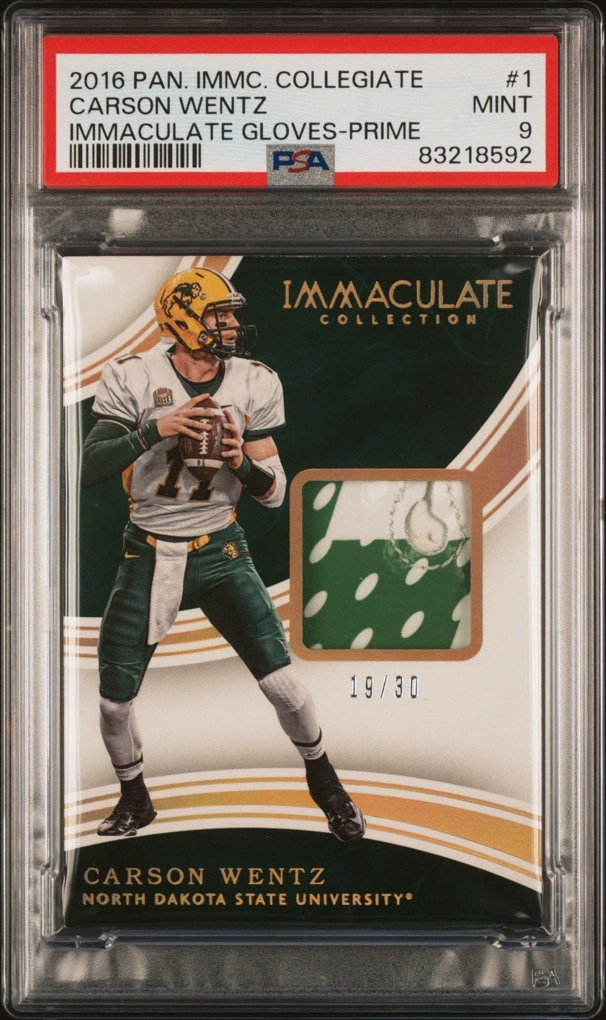 2016 Panini Immaculate Collegiate Carson Wentz #1 trading card