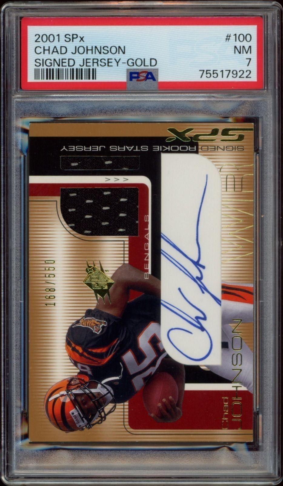 2001 Upper-Deck Spx Chad Johnson #100 trading card