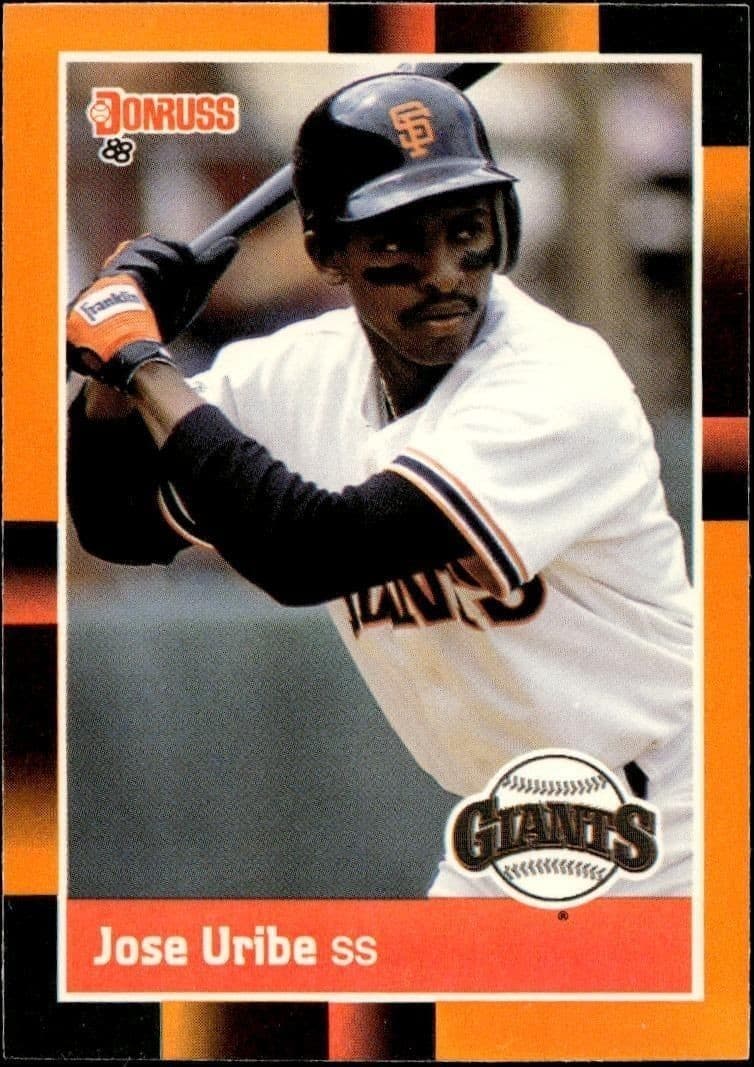 1988 Donruss Baseball's Best Jose Uribe #303 trading card