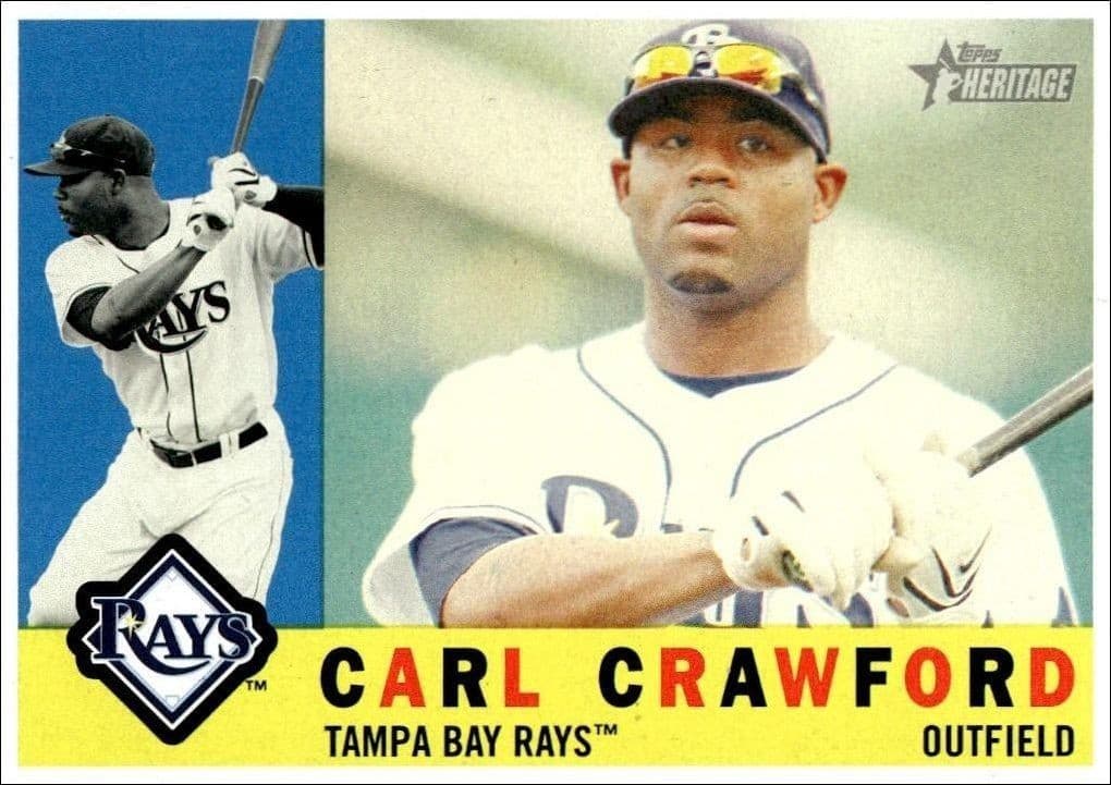 2009 Topps Heritage Carl Crawford #166 trading card