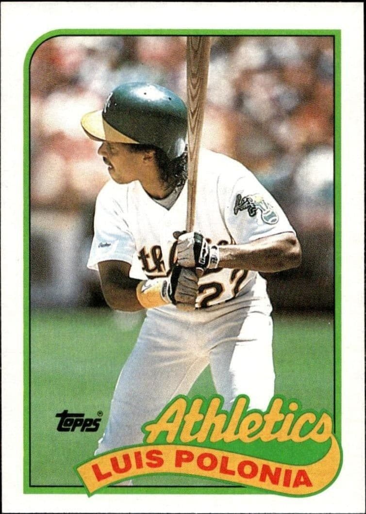 1989 Topps Luis Polonia #424 trading card