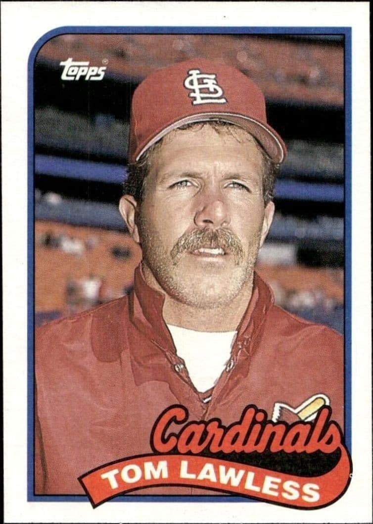 1989 Topps Tom Lawless #312 baseball trading card front