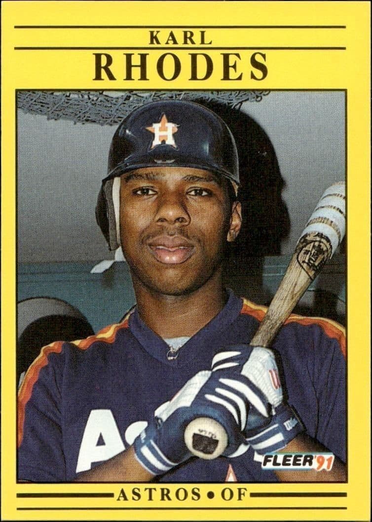 1991 Fleer Karl Rhodes #514 baseball trading card front