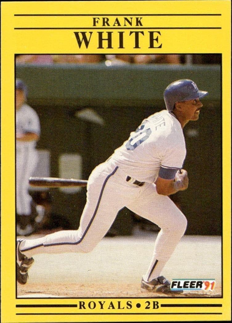 1991 Fleer White Frank White #574 baseball trading card front