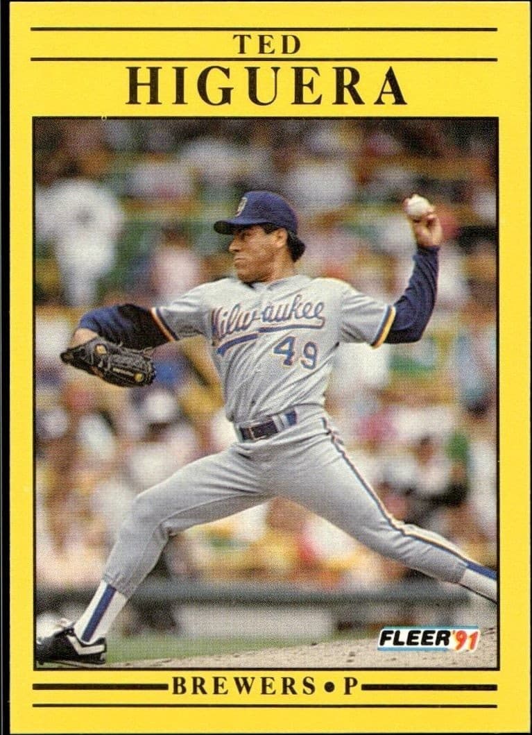 1991 Fleer Ted Higuera #586 trading card
