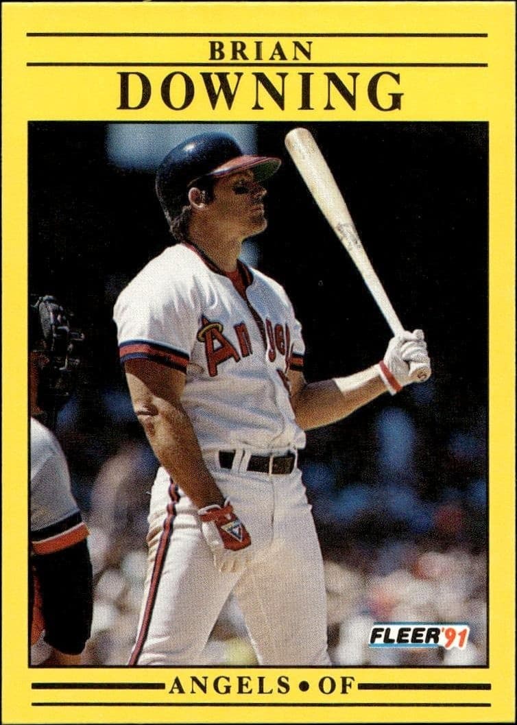 1991 Fleer Brian Downing #310 baseball trading card front