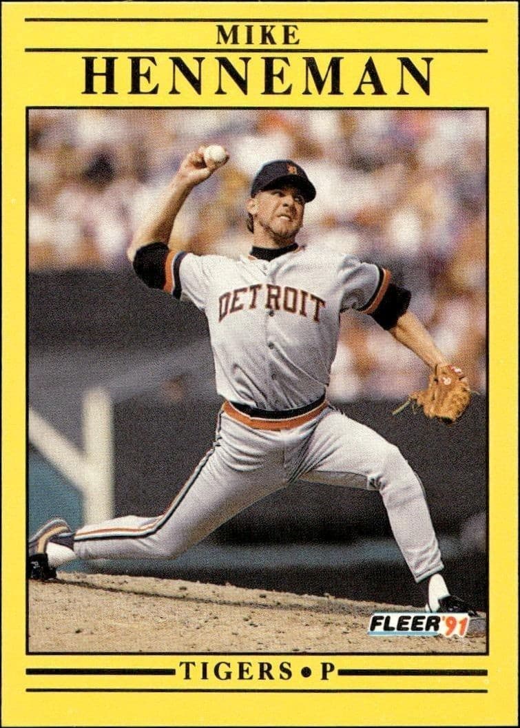 1991 Fleer Mike Henneman #340 baseball trading card front