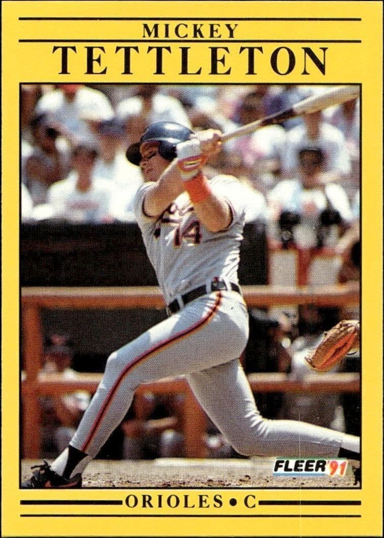 1991 Fleer Mickey Tettleton #494 baseball trading card front