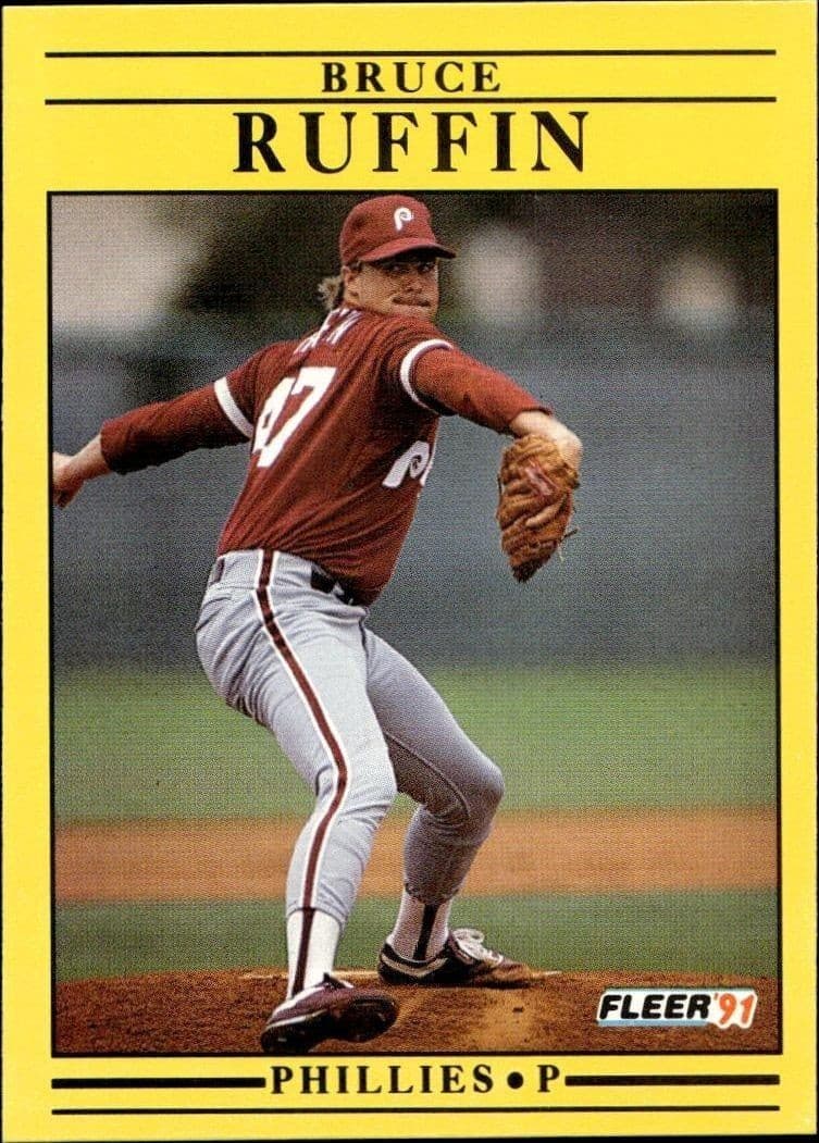 1991 Fleer Bruce Ruffin #411 baseball trading card front