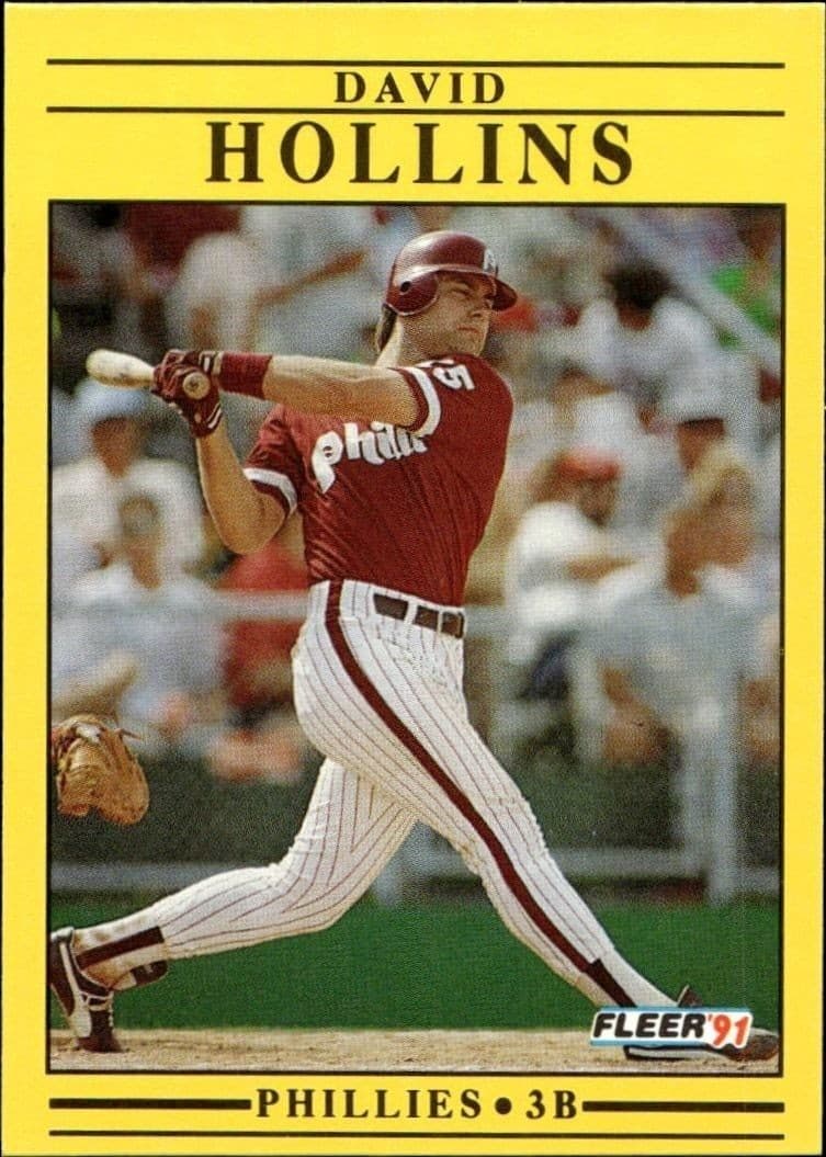 1991 Fleer David Hollins #399 baseball trading card front