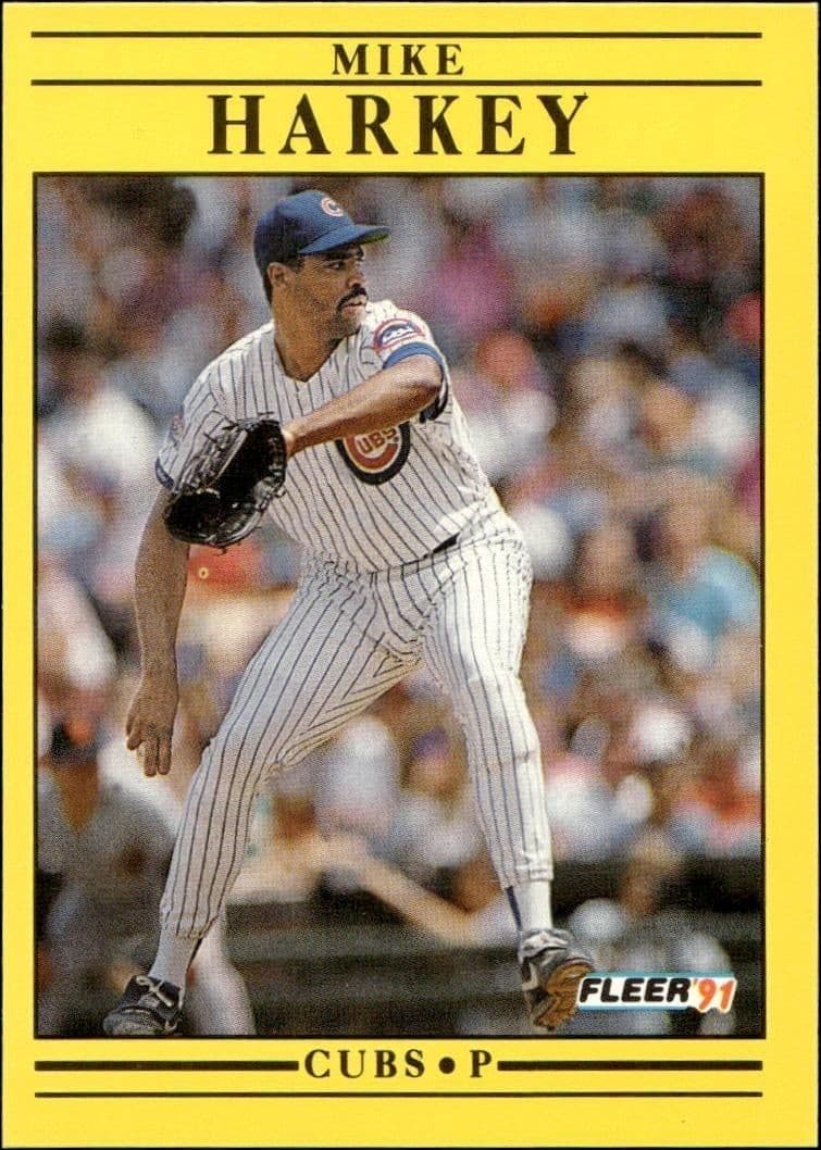 1991 Fleer Mike Harkey #423 baseball trading card front